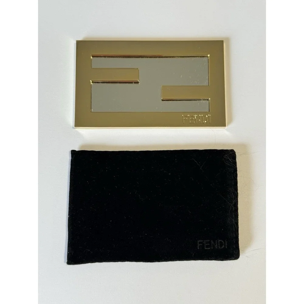 Fendi Monogram Mirror FF Gold with Velvet Pouch